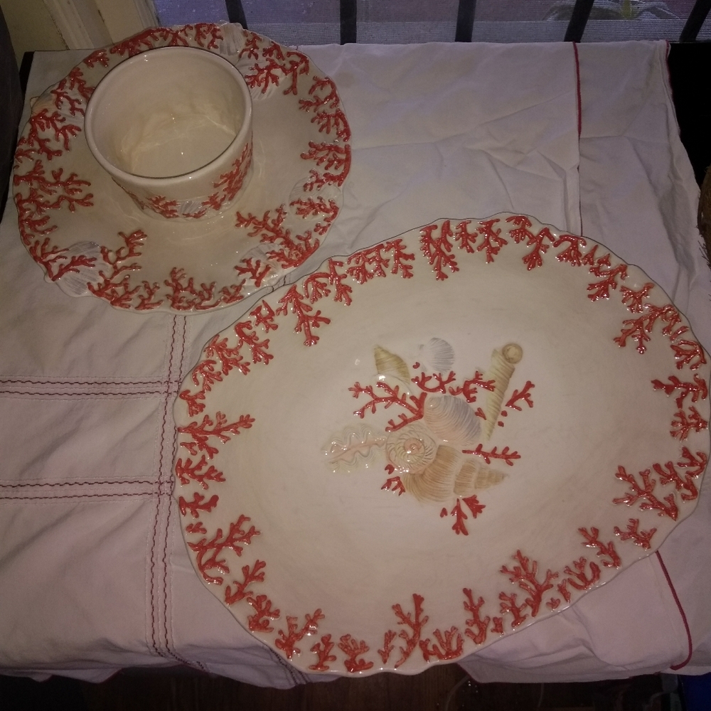 Darling Ambiance Coral crustaceancore serving set